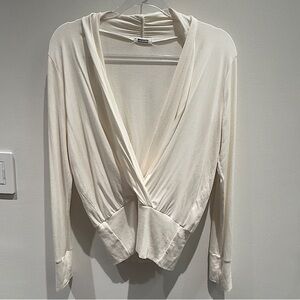 LAMADE- Cream Long Sleeve Top/ Sweater Size Small